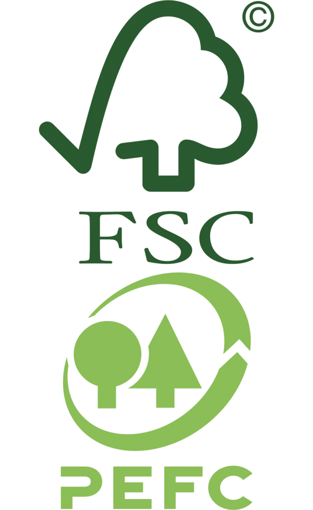 FSC a PEFC papír – ukázka provedení